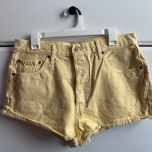 Levi's Light Yellow Women's Jean Shorts